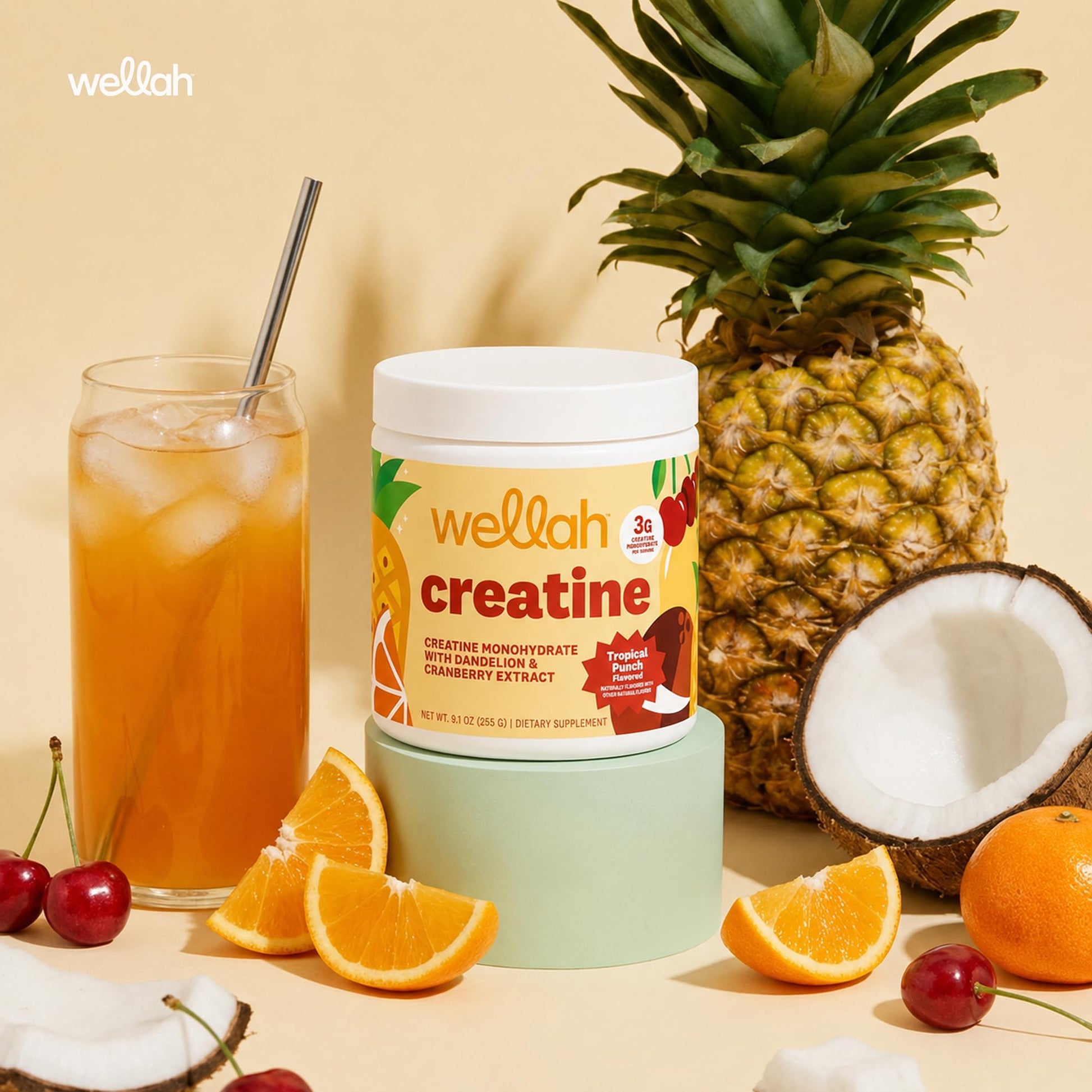 Wellah Creatine for Women - Creatine Monohydrate with Dandelion & Cranberry Extract (50 Servings, Strawberry Lemonade) | Creatine Monohydrate with Dandelion & Cranberry Extract - PrimeBioHealth - canada supplements