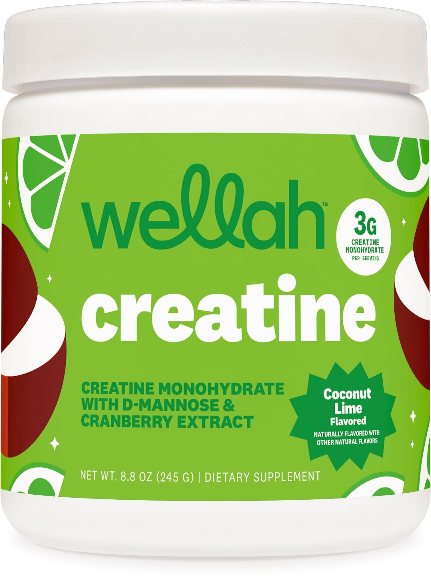 Wellah Creatine for Women - Creatine Monohydrate with Dandelion & Cranberry Extract (50 Servings, Strawberry Lemonade) | Creatine Monohydrate with Dandelion & Cranberry Extract - PrimeBioHealth - canada supplements