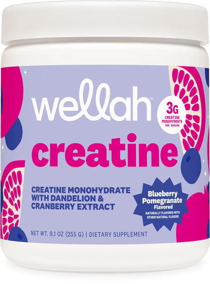 Wellah Creatine for Women - Creatine Monohydrate with Dandelion & Cranberry Extract (50 Servings, Strawberry Lemonade) | Creatine Monohydrate with Dandelion & Cranberry Extract - PrimeBioHealth - canada supplements