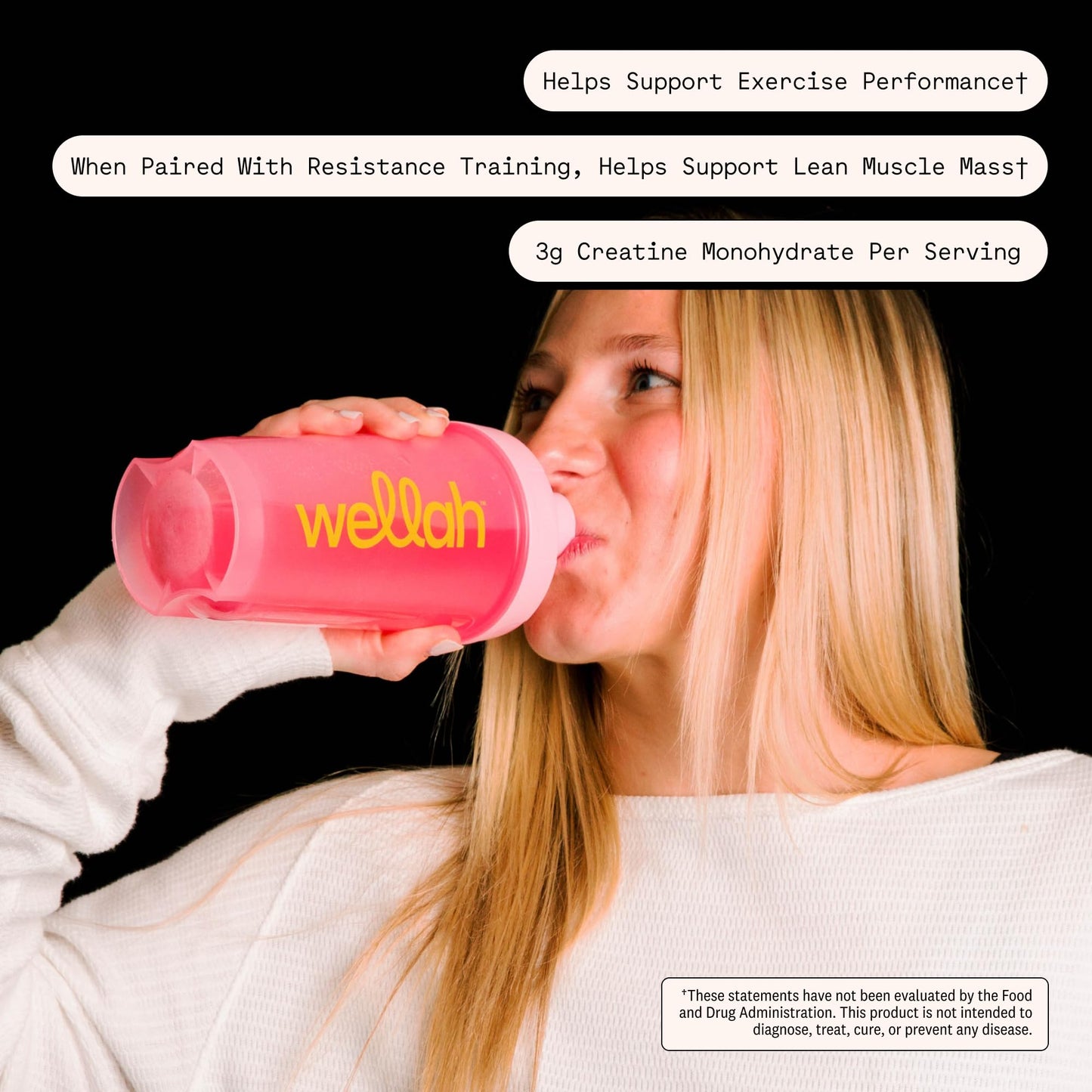 Wellah Creatine for Women - Creatine Monohydrate with Dandelion & Cranberry Extract (50 Servings, Strawberry Lemonade) | Creatine Monohydrate with Dandelion & Cranberry Extract - PrimeBioHealth - canada supplements