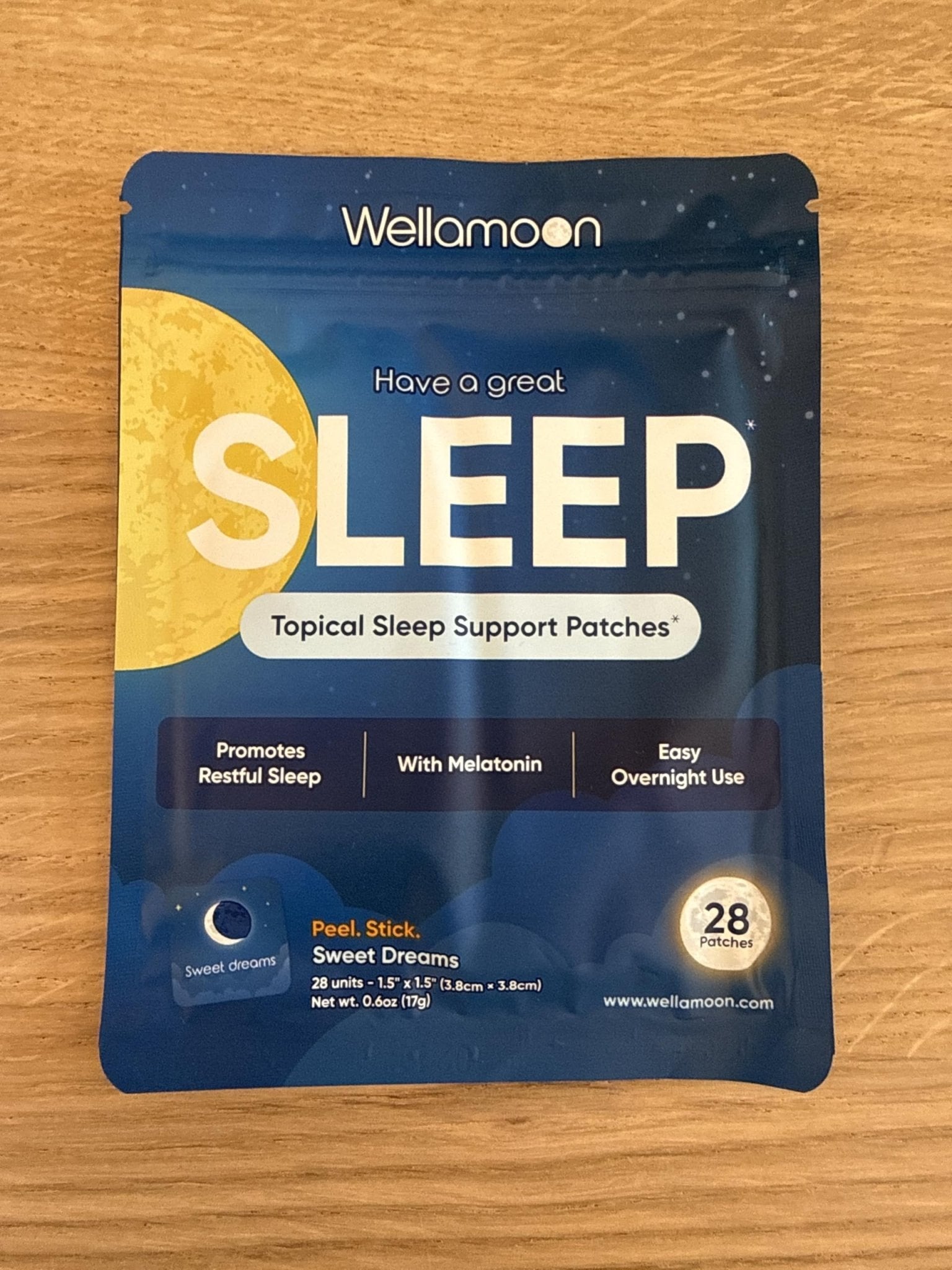 Wellamoon Original Sleep Patches for Adults Extra Strength | Easy-to-Apply Sleep Patch with Melatonin & Valerian | Relax & Wake Up Refreshed | Long-Lasting Night Comfort for Men & Women | 28 Patches - PrimeBioHealth - canada supplements