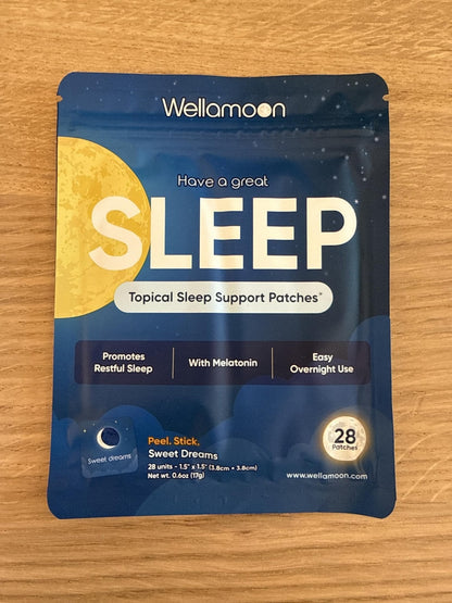 Wellamoon Original Sleep Patches for Adults Extra Strength | Easy-to-Apply Sleep Patch with Melatonin & Valerian | Relax & Wake Up Refreshed | Long-Lasting Night Comfort for Men & Women | 28 Patches - PrimeBioHealth - canada supplements