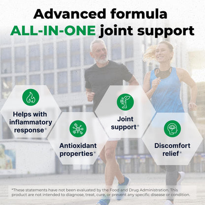Wellnee Joint Support Supplement - Glucosamine Chondroitin MSM, Boswellia & Turmeric - Relieves Joint Discomfort & Supports Flexibility - Wellknee Joint Support - 90 Capsules, 30 Servings - PrimeBioHealth - canada supplements
