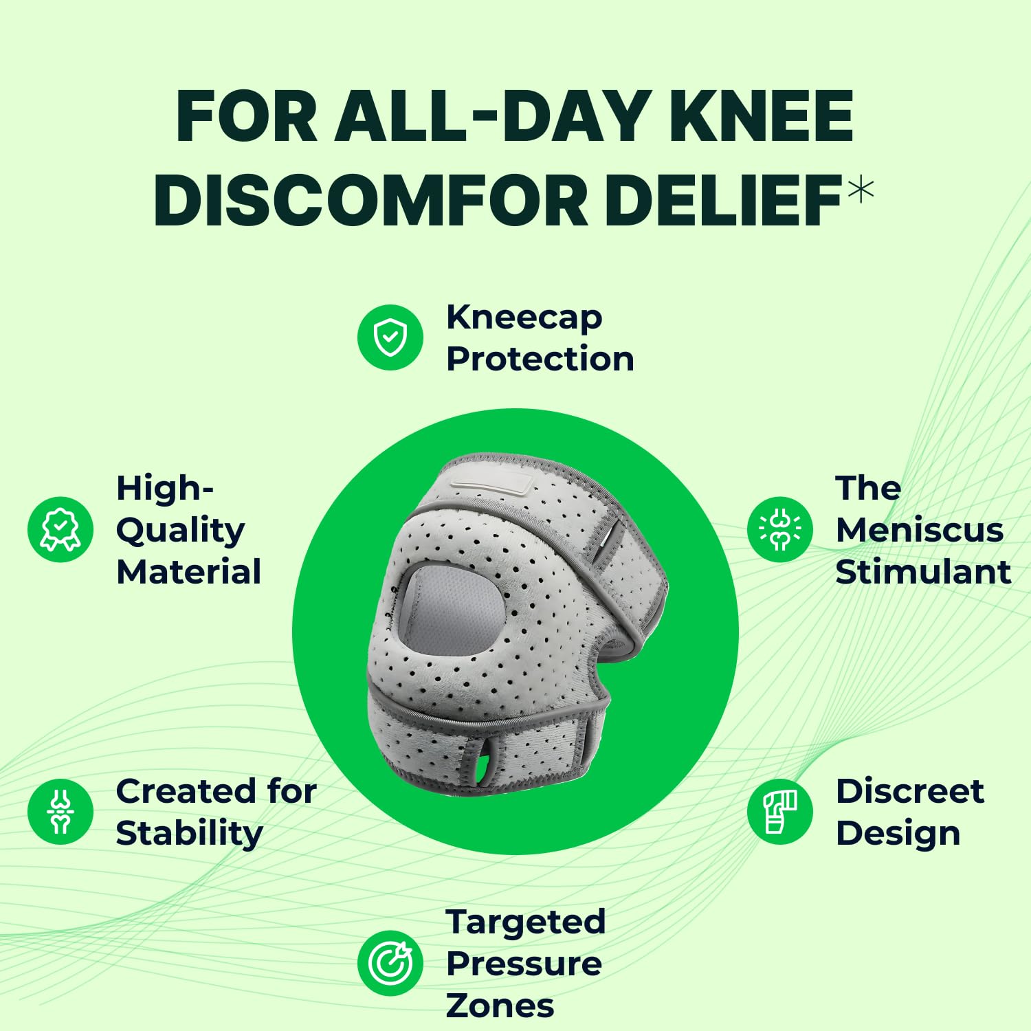 Wellnee Knee Brace with Silicone Padding - Wellknee Compression Sleeve for Men & Women - Joint Support that Massages & Boosts Circulation During Walking, Running & Exercise - PrimeBioHealth - canada supplements