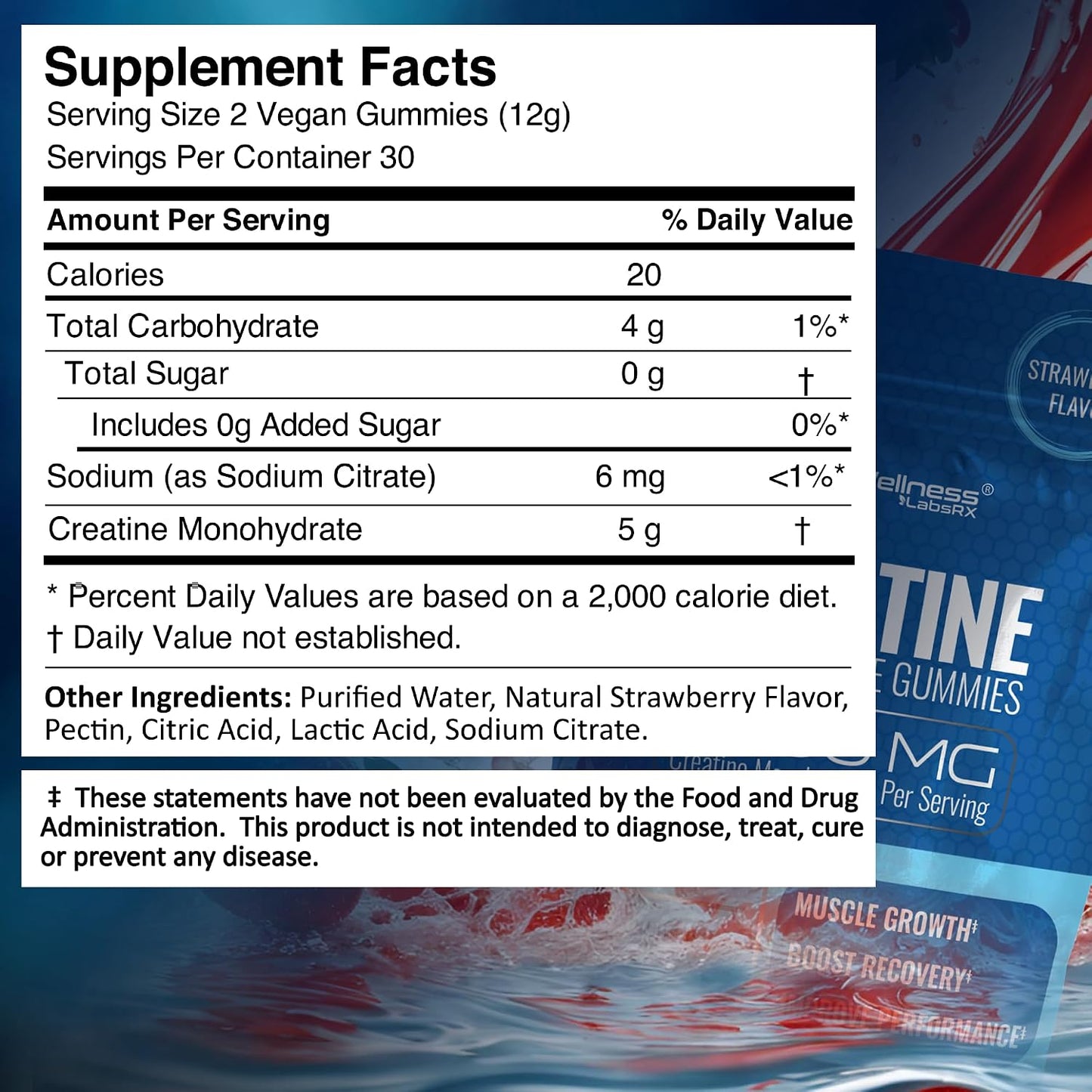 WELLNESS LABSRX Creatine Gummies 5000mg - Sea Moss Gummies 3200mg | Bundle - PrimeBioHealth - canada supplements