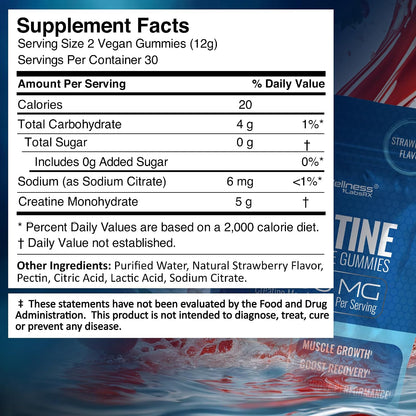 WELLNESS LABSRX Creatine Gummies 5000mg - Sea Moss Gummies 3200mg | Bundle - PrimeBioHealth - canada supplements