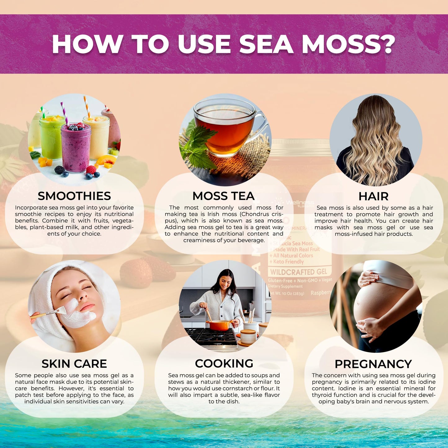 WELLNESS LABSRX Irish Sea Moss Gel Raw - Wildcrafted Superfood Seamoss Gel - Pineapple Mango Flavor, Vitamin and Mineral-Rich from Pristine Caribbean Waters - 10 oz. - PrimeBioHealth - canada supplements
