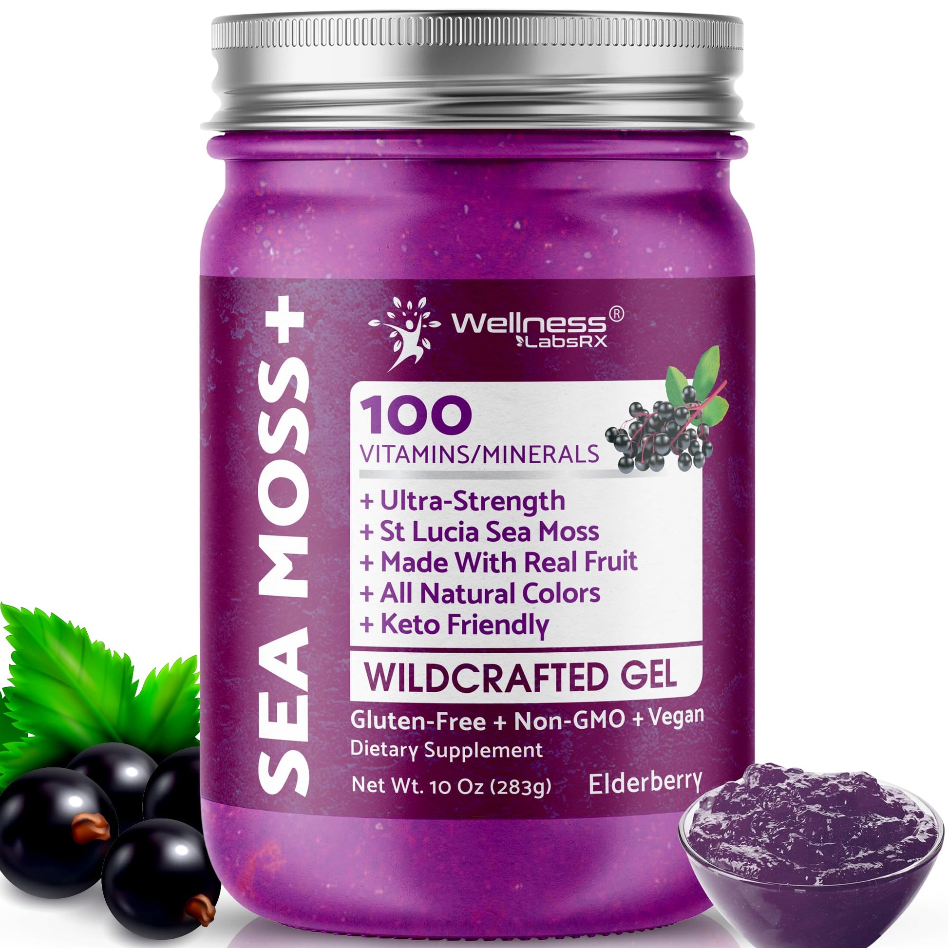 WELLNESS LABSRX Irish Sea Moss Gel Raw - Wildcrafted Superfood Seamoss Gel - Pineapple Mango Flavor, Vitamin and Mineral-Rich from Pristine Caribbean Waters - 10 oz. - PrimeBioHealth - canada supplements
