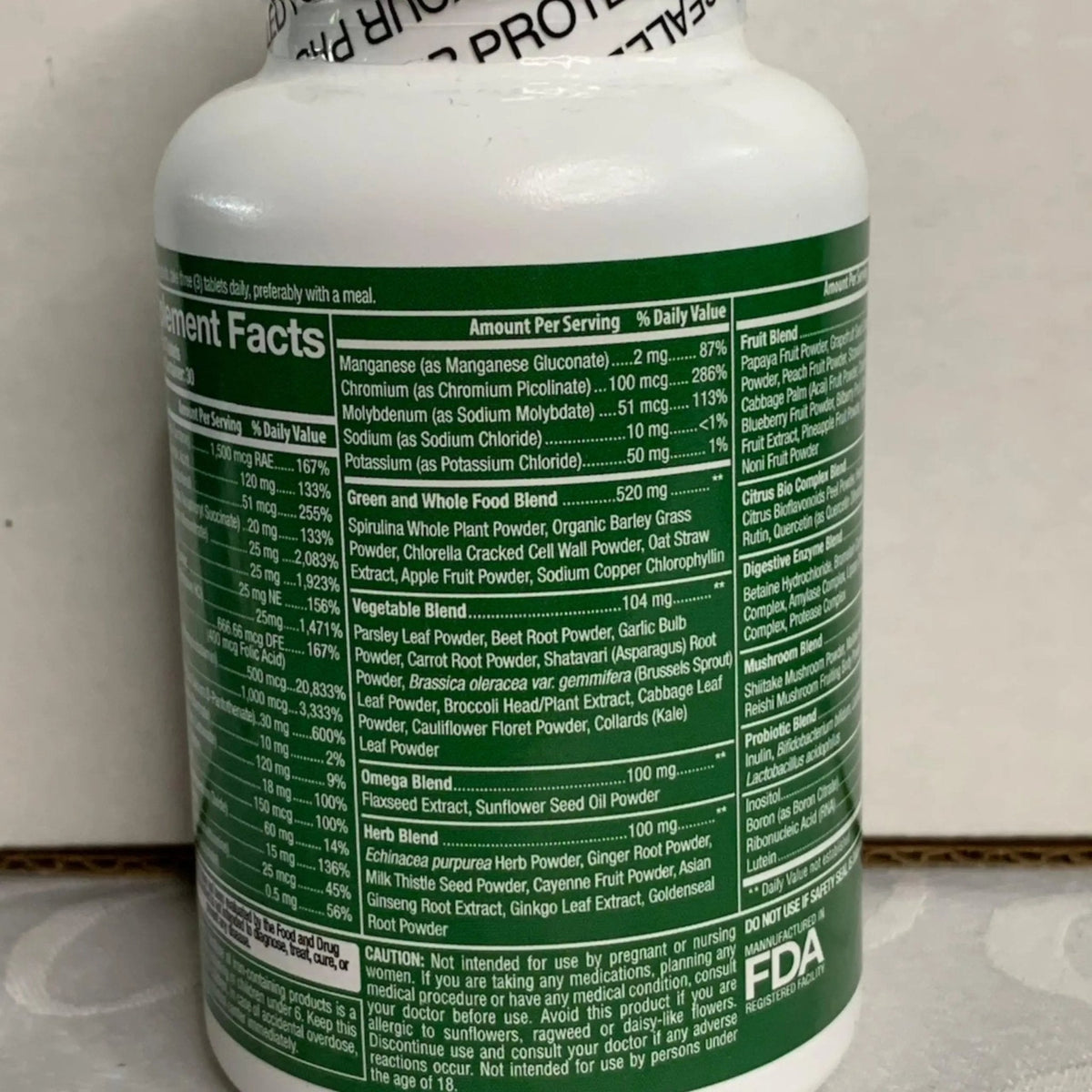 Whole Nature Whole Food Multivitamin for Men and Women Complete Daily Superfood Vitamins Plus Minerals Digestive Enzymes - PrimeBioHealth - canada supplements