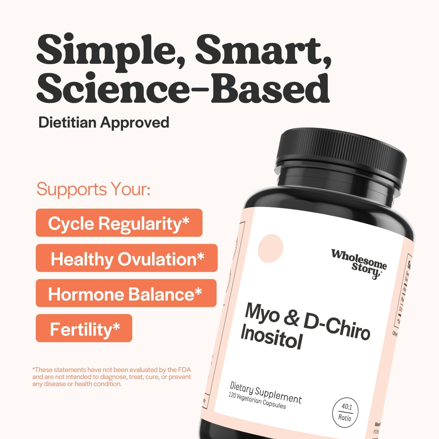 Wholesome Story Myo-Inositol & D-Chiro Inositol Supplement for Women | Fertility Supplements for Hormonal Balance & Ovarian Health Support - PrimeBioHealth - canada supplements