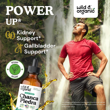 Wild & Organic Chanca Piedra Stone Breaker Drops - Kidney, Gallbladder & Urinary Support - Chanca Piedra Liquid Extract for Fast Absorption - Add to Tea Herb Tincture - Sugar & Alcohol-Free - 4 oz - PrimeBioHealth - canada supplements