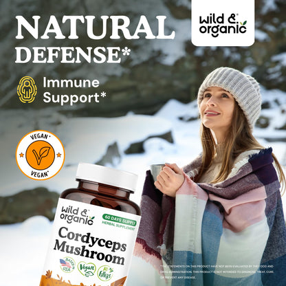 Wild & Organic Cordyceps Mushroom Tincture - Energy & Immune Support - Cordyceps Sinensis Extract Supplement - Liquid Mushroom Drops - Add to Tea & Mix with Powder - Sugar & Alcohol-Free - 4 fl oz - PrimeBioHealth - canada supplements