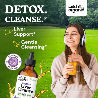 Wild & Organic Liver Cleanse Detox Tincture - Milk Thistle, Dandelion Root Herbal Complex - Liquid Liver Support Supplement - Vegan, Sugar & Alcohol-Free Milk Thistle Drops - 4 fl oz - PrimeBioHealth - canada supplements