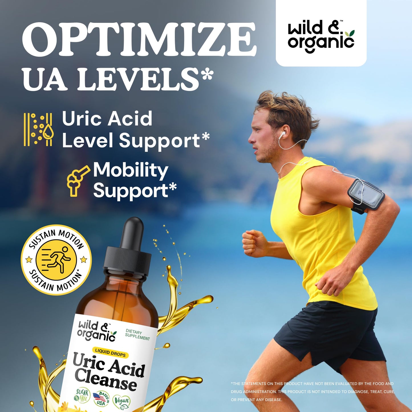 Wild & Organic Uric Acid Cleanse Liquid Drops - Tart Cherry, Turmeric, Celery, Chanca Piedra, Dandelion Root Extract Complex - Uric Acid Supplement - Vegan, Sugar & Alcohol-Free Tincture - 4 fl oz - PrimeBioHealth - canada supplements