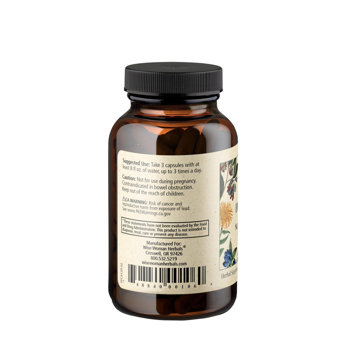 Wise Woman Herbals – Fiber Flow Capsules 120 Count – Supports Healthy Digestive Function, Gut Health, Bowel Health and Regularity - PrimeBioHealth - canada supplements