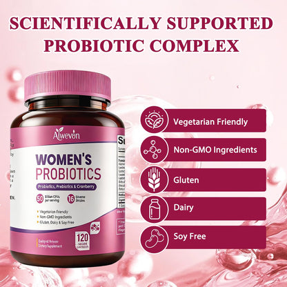 Women Probiotics 50 Billion CFU: Probiotics for Women with Prebiotics & Cranberry, 16 Strain Probiotic Supplement for Digestive Gut Health, Vaginal & Urinary Tract Support - PrimeBioHealth - canada supplements