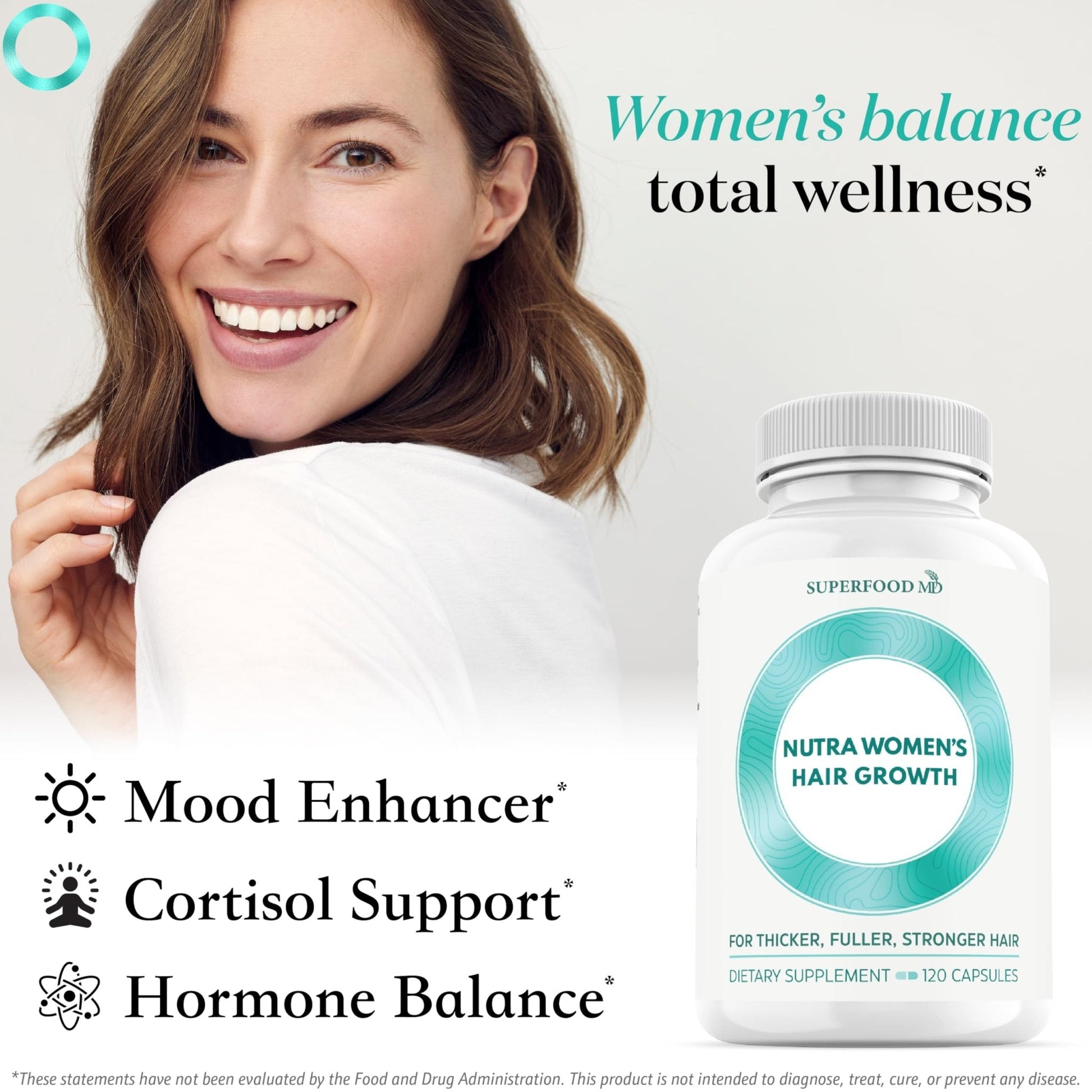 Women's Balance Hair Growth Supplements, Ages 45 and Up, Customer Proven for Visibly Thicker Hair and Scalp Coverage, Soy-Free, Made with 26 Ingredients including Beta Carotenes - 2 Month Supply - PrimeBioHealth - canada supplements