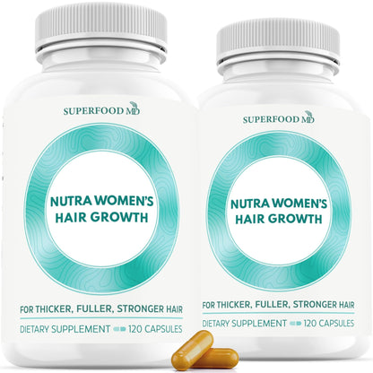 Women's Balance Hair Growth Supplements, Ages 45 and Up, Customer Proven for Visibly Thicker Hair and Scalp Coverage, Soy-Free, Made with 26 Ingredients including Beta Carotenes - 2 Month Supply - PrimeBioHealth - canada supplements