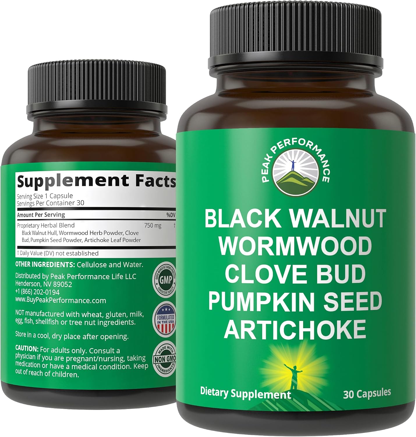 Wormwood Black Walnut Clove Cleanse for Humans. Elimination Detox + Intestinal Support Capsules Supplement for Adults and Kids. Pills with Artichoke and Pumpkin Seed for Additional Benefits - PrimeBioHealth - canada supplements