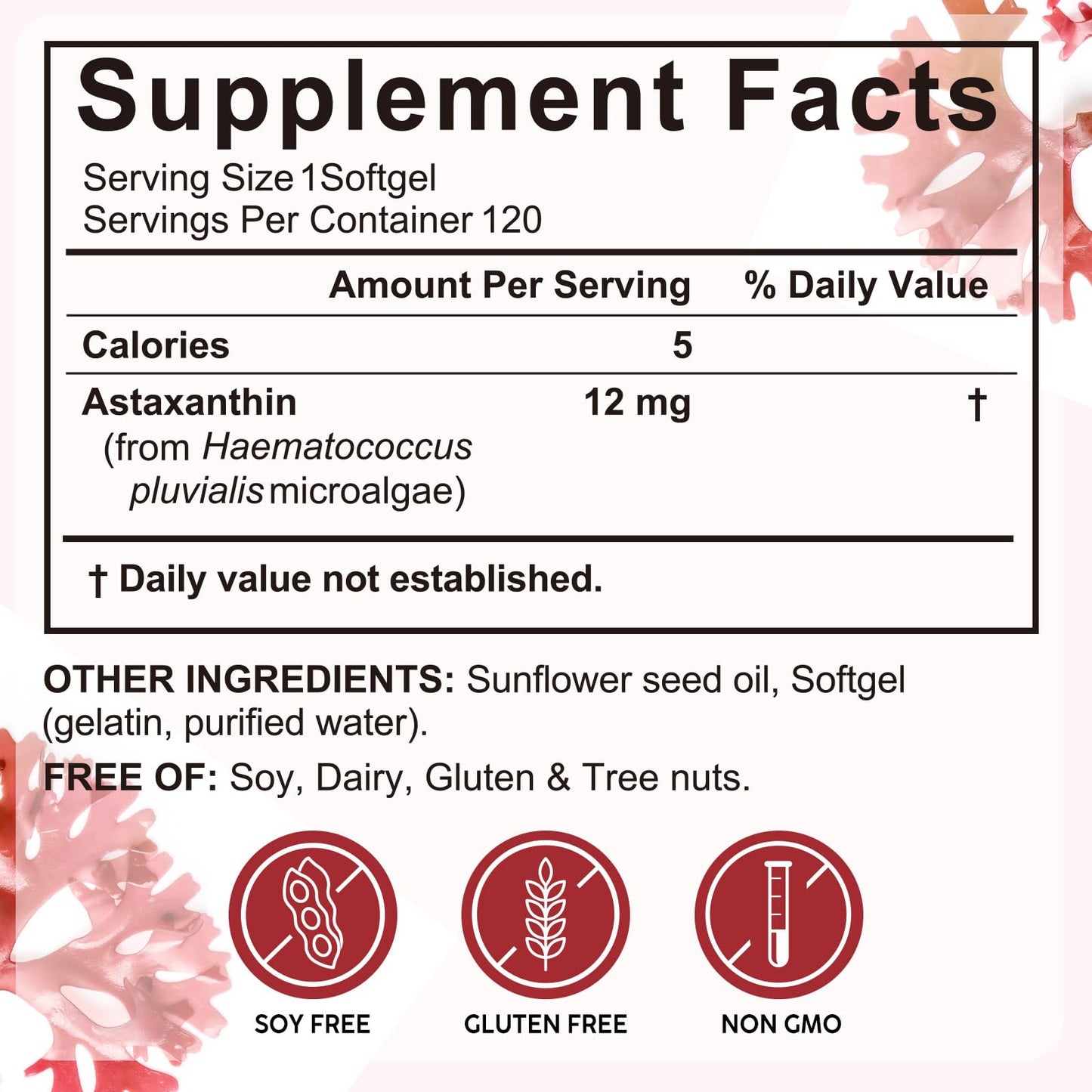 Xaarty Premium Astaxanthin 12mg, Natural Antioxidant Supplement for Eye, Joint, Skin Health,Microalgae Source, 4 Month Supply - PrimeBioHealth - canada supplements