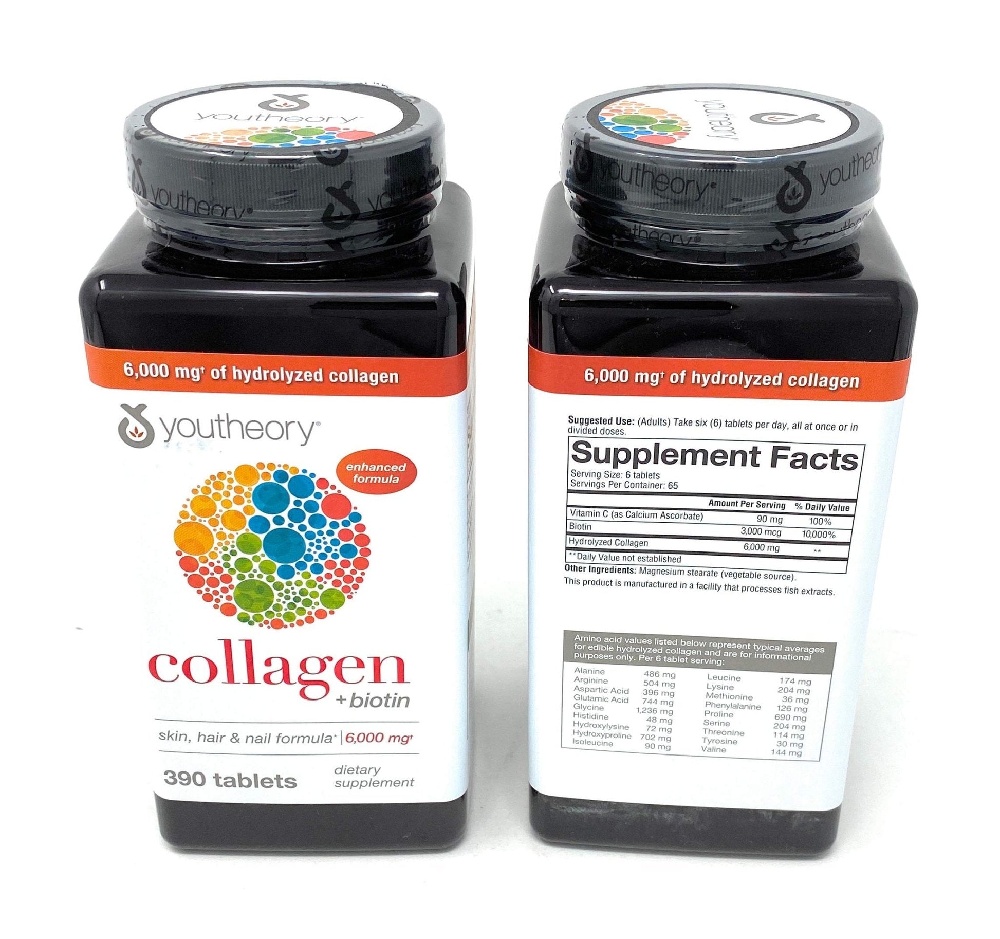 Youtheory Collagen Advanced Formula Tablets - 390 ct (2-Pack for 780 Ct) - PrimeBioHealth - canada supplements