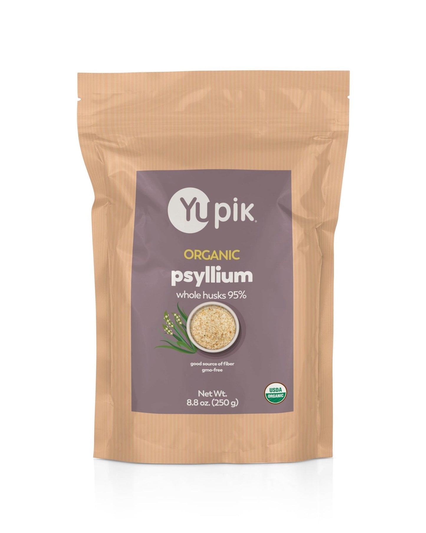 Yupik Organic Whole Husk Psyllium 8.8 Oz, 95% Purity, Soluble Fiber, USDA Certified, Non-GMO, Kosher, Gluten-Free, Sugar-Free & Fat-Free, Unflavored - PrimeBioHealth - canada supplements