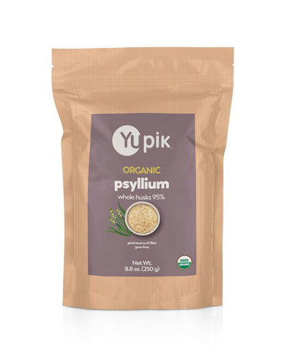 Yupik Organic Whole Husk Psyllium 8.8 Oz, 95% Purity, Soluble Fiber, USDA Certified, Non-GMO, Kosher, Gluten-Free, Sugar-Free & Fat-Free, Unflavored - PrimeBioHealth - canada supplements