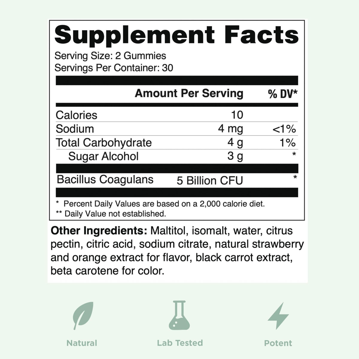 Yuve Natural Sugar Free Probiotic Gummies 5 Billion CFU, Helps with Constipation, Bloating & Leaky Gut - Vegan, Gluten-Free & Non-GMO - 60ct - PrimeBioHealth - canada supplements