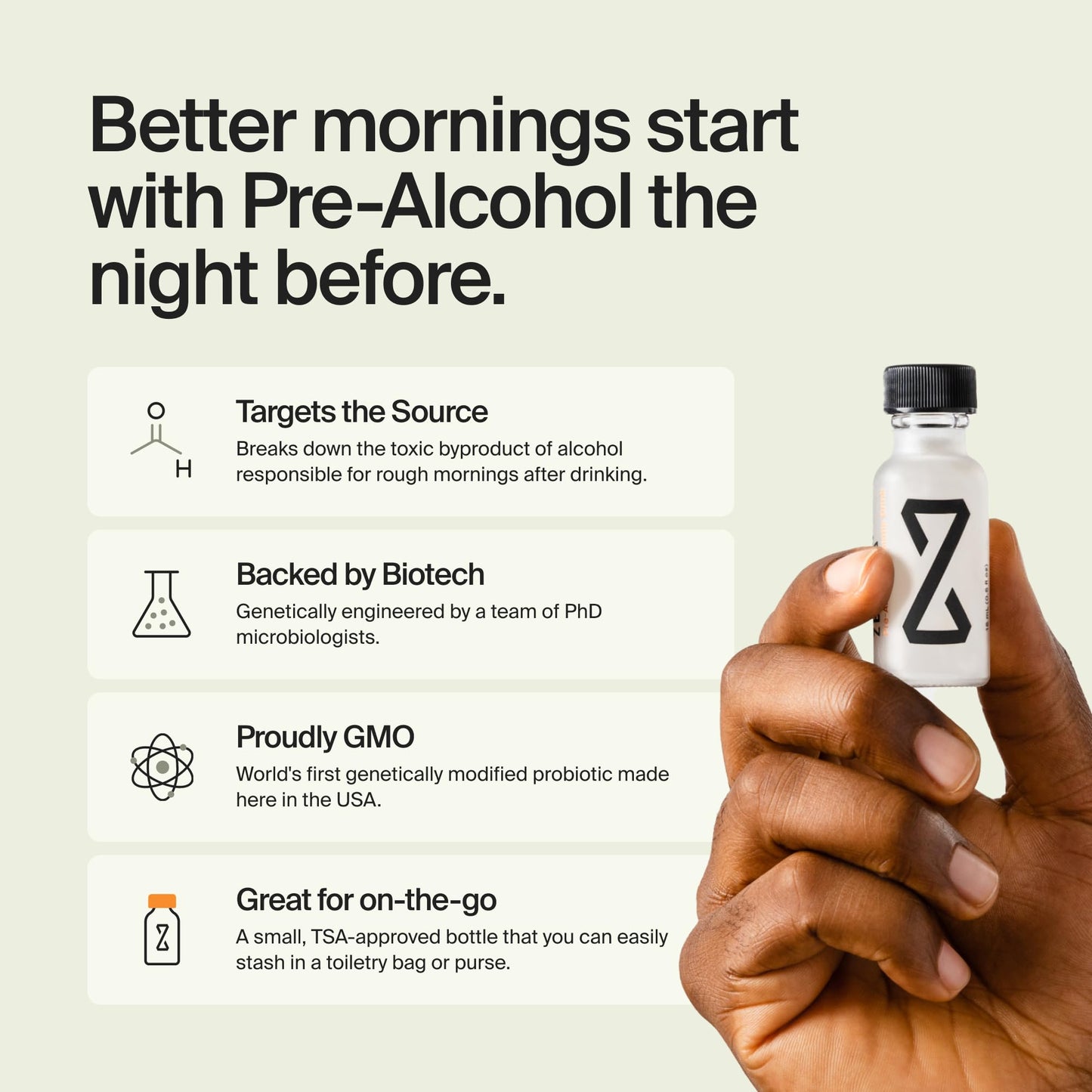 ZBiotics — Feel Better After Drinking, Wake Up Refreshed, Science-Backed, Patented Probiotic for Easier Mornings, Travel-Friendly, 3-Pack of 0.47 Fl Oz Bottles - PrimeBioHealth - canada supplements